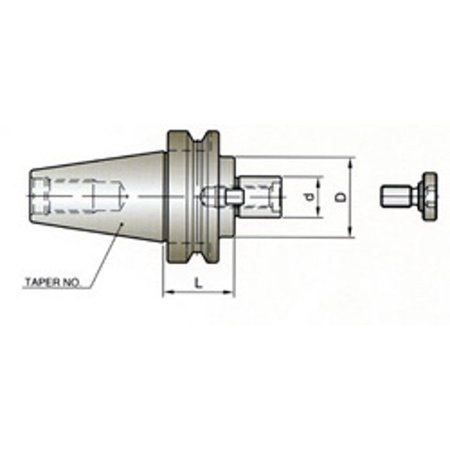 YG-1 TOOL CO Bt50 Standard Length Shell Mill Holder EI010